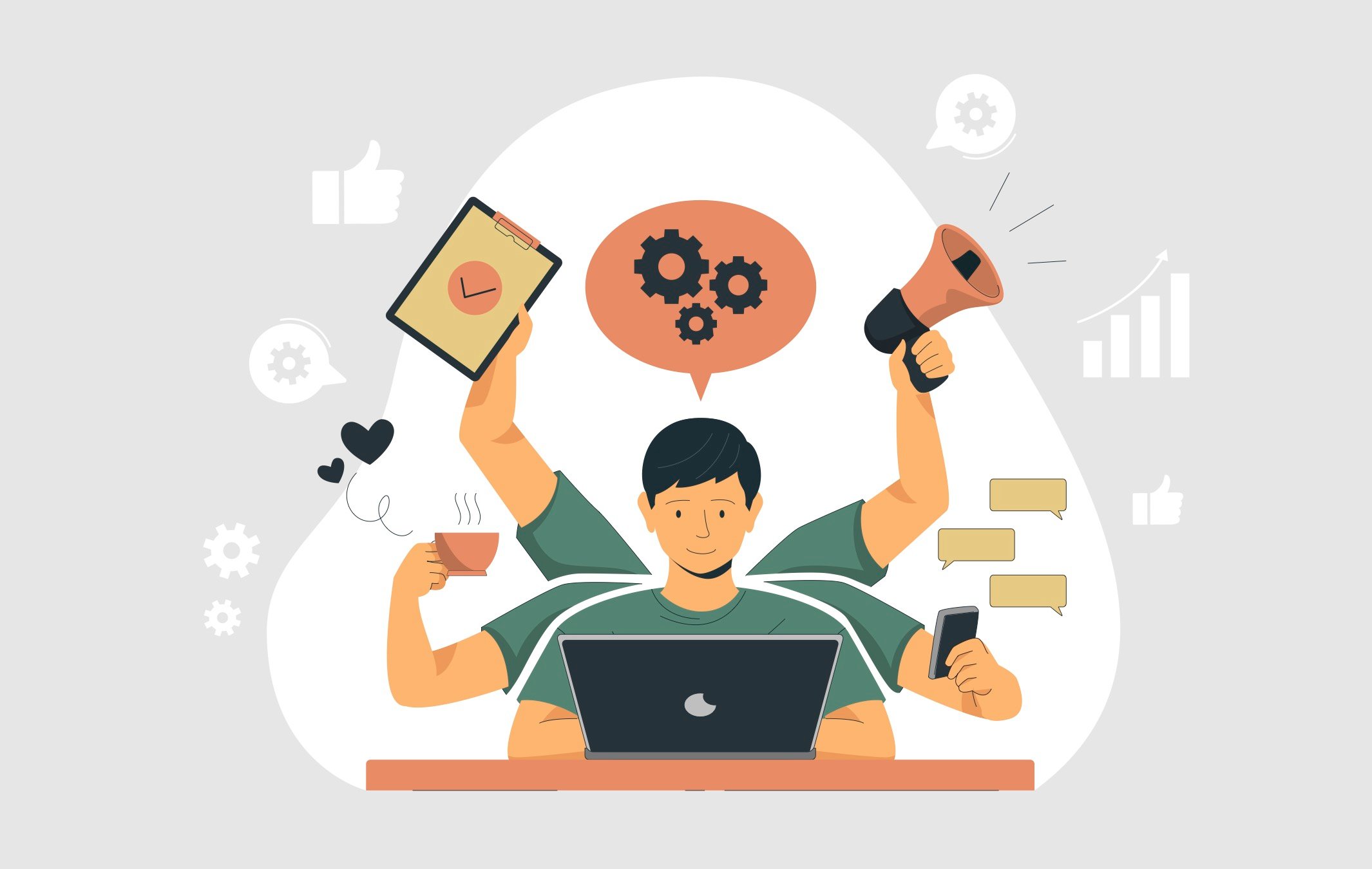 Someone using two computer screens