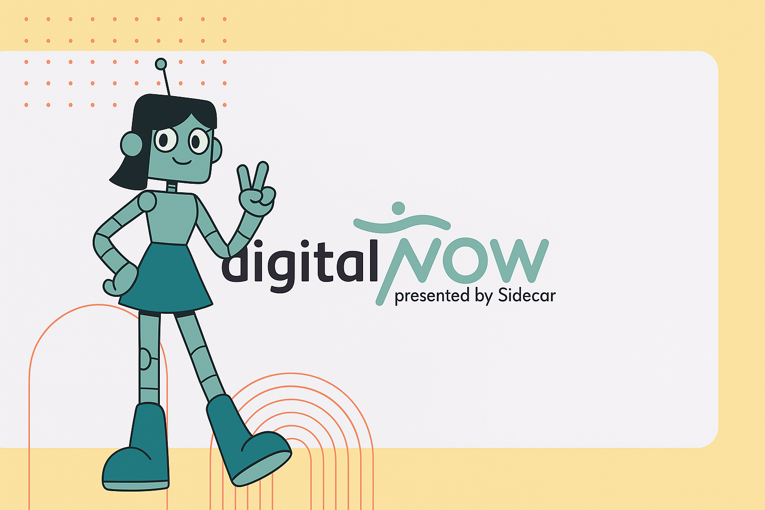 digitalNow banner featuring a robot