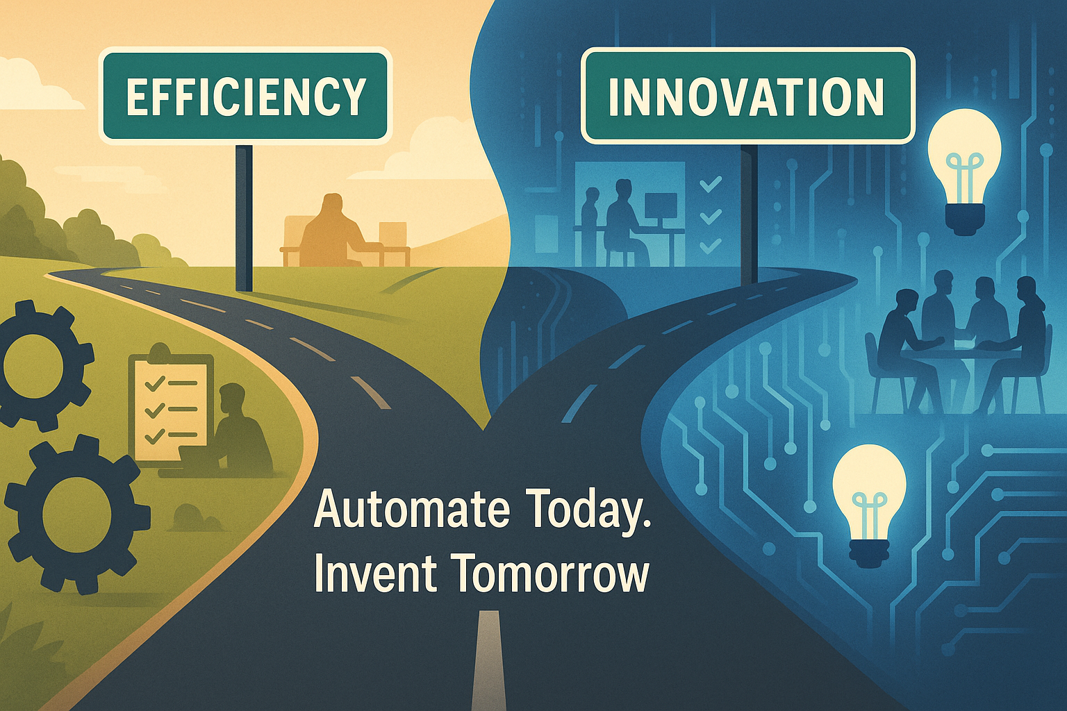 Split rode to efficiency and innovation. 
