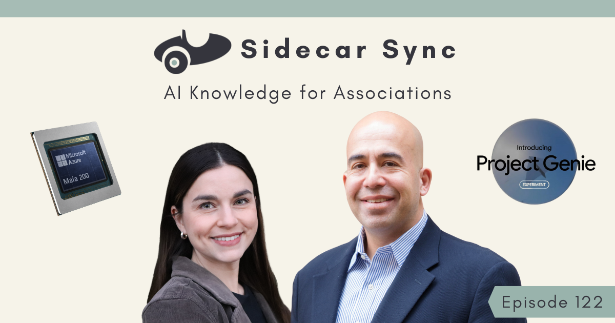Sidecar Sync episode 122 cover featuring Amith Nagarajan and Mallory Mejias