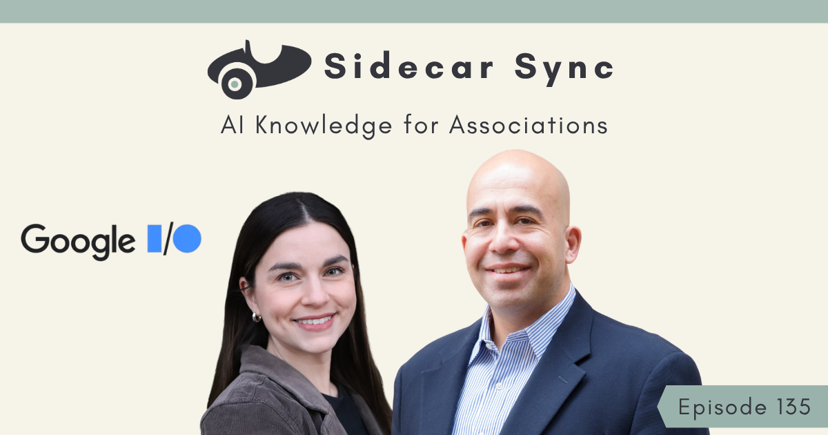 Sidecar Sync Episode episode 135 cover featuring Amith Nagarajan and Mallory Mejias