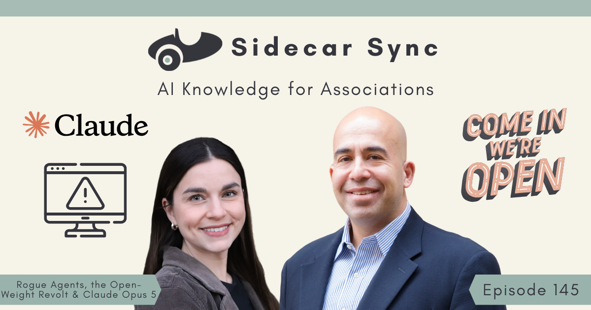 Sidecar Sync Episode episode 145 cover featuring Amith Nagarajan and Mallory Mejias