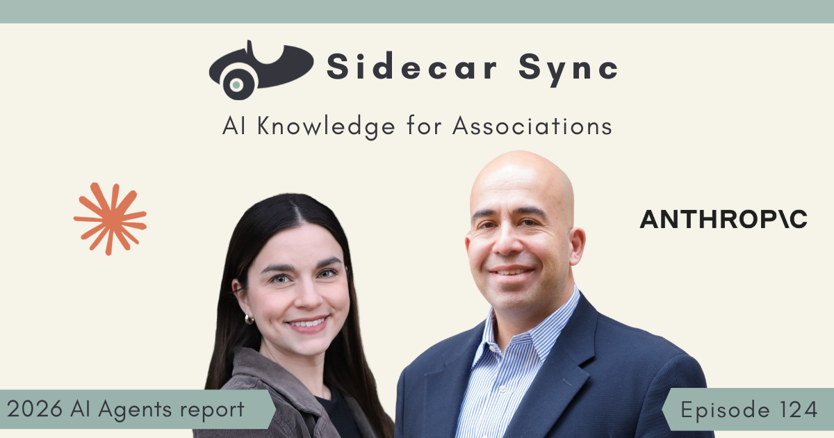 Sidecar Sync episode 124 cover featuring Amith Nagarajan and Mallory Mejias