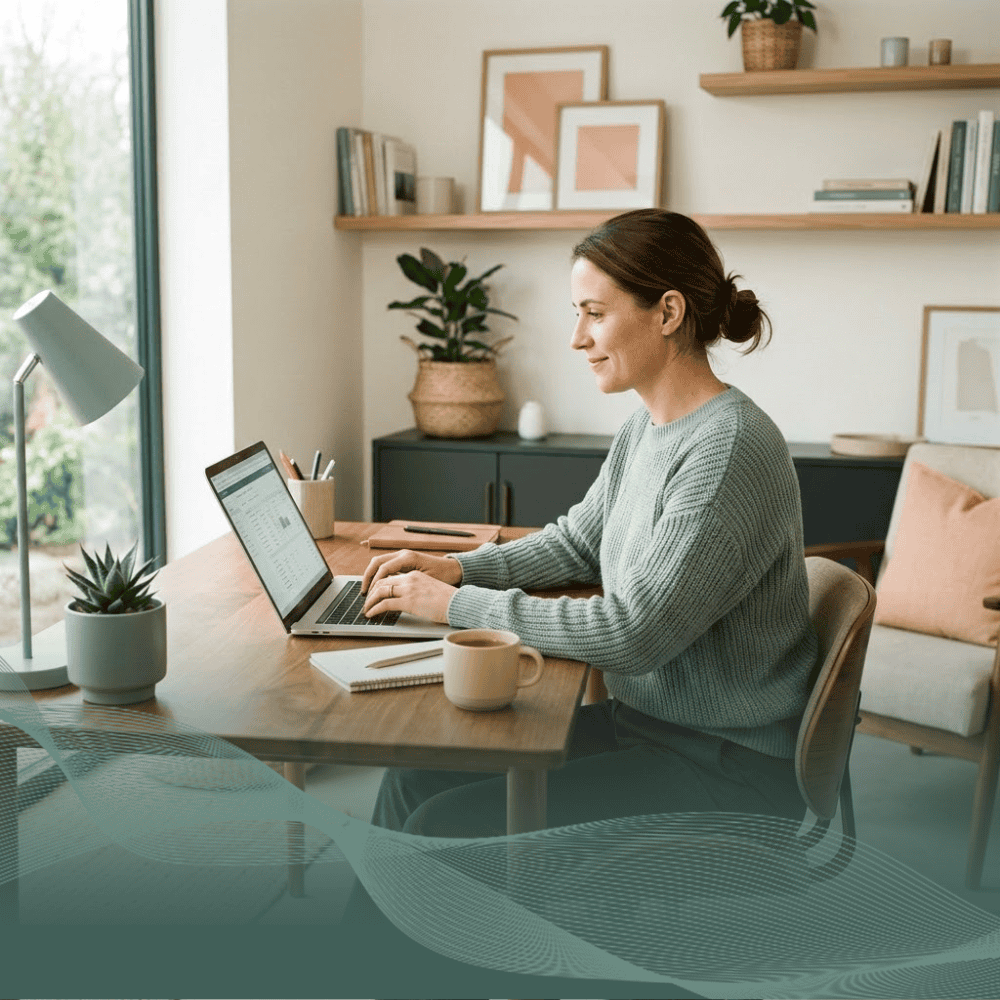 Women working on Sidecar courses on laptop